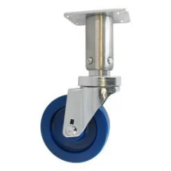 4" Adjustable Height Solid Polyurethane Swivel Caster