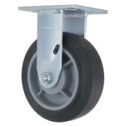 6" Black Performa Rubber Rigid Caster