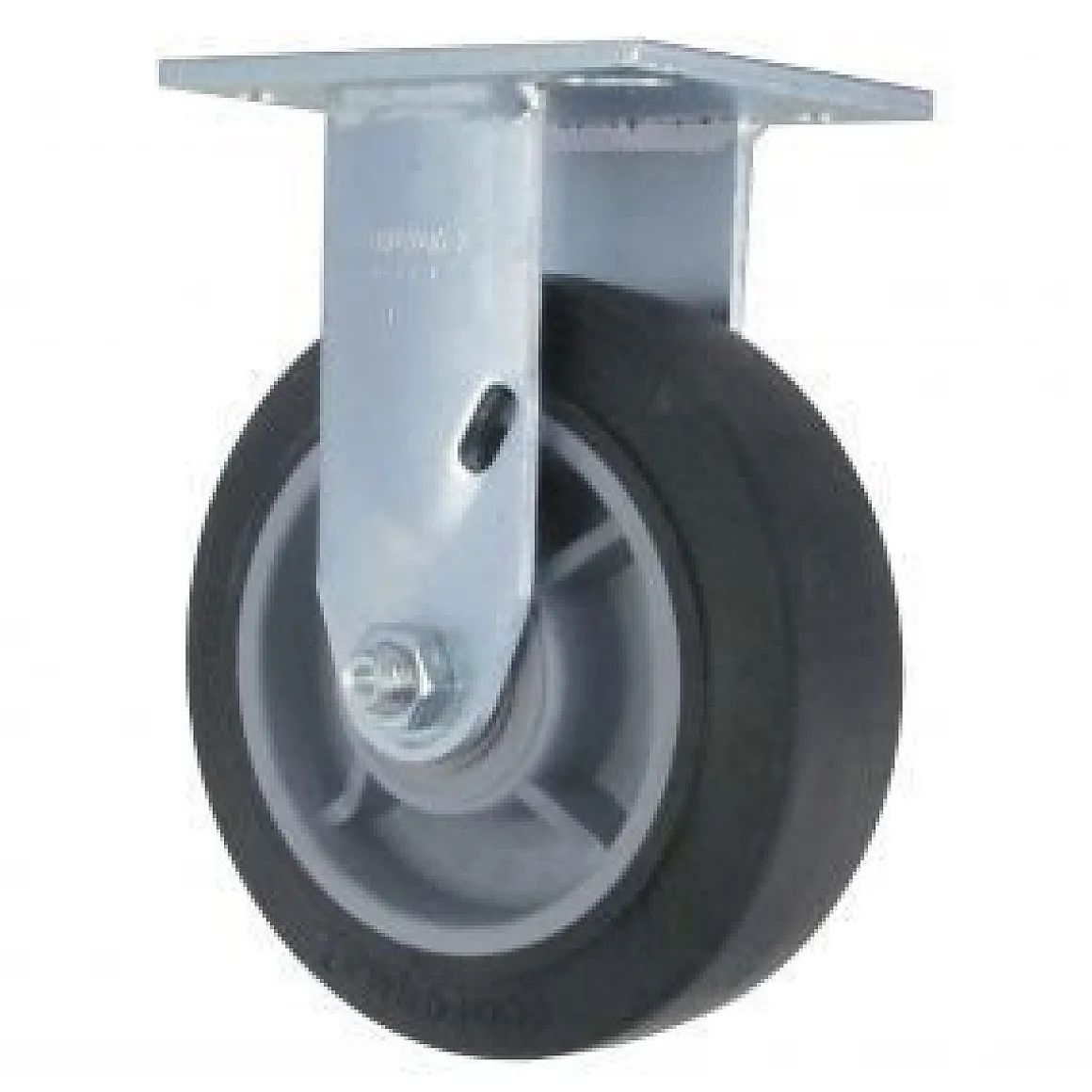 6" Black Performa Rubber Rigid Caster