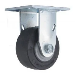 4" Black Performa Rubber Rigid Caster