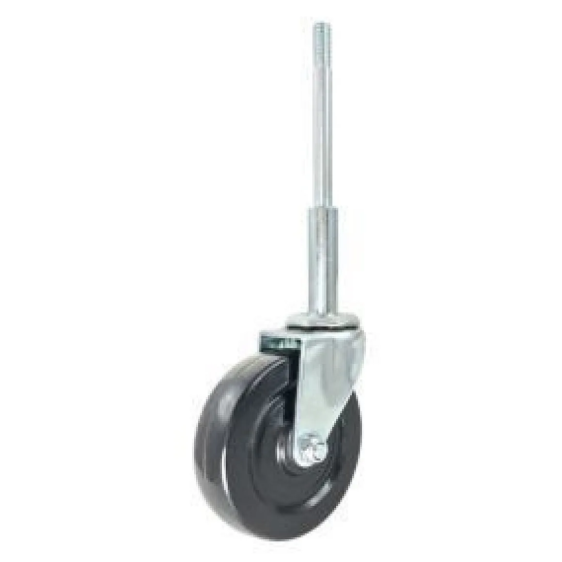 3" Black Rubber Ladder Stem Caster