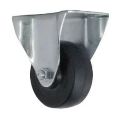 3" Black Rubber Rigid Caster