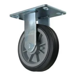 6" Black Rubber Rigid Caster