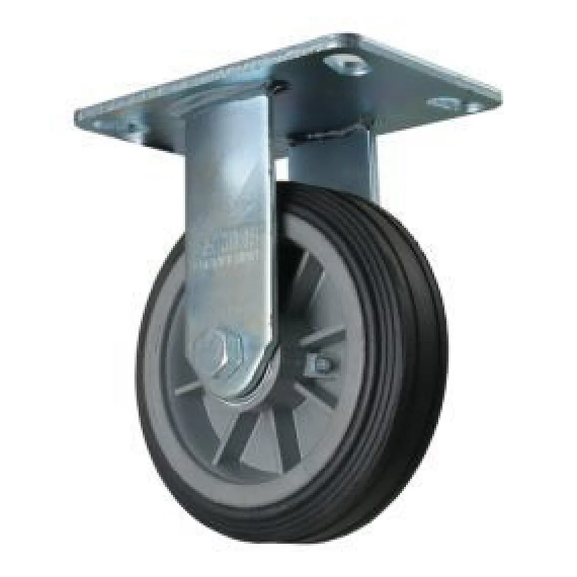 6" Black Rubber Rigid Caster
