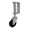 4" Black Rubber Spring-Loaded Gate Caster - FASTER CASTER - Online-Only