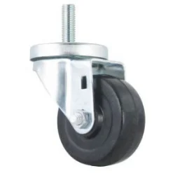 3" Black Rubber Swivel Caster