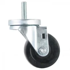 3" Black Rubber Swivel Caster