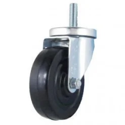 4" Black Rubber Swivel Caster