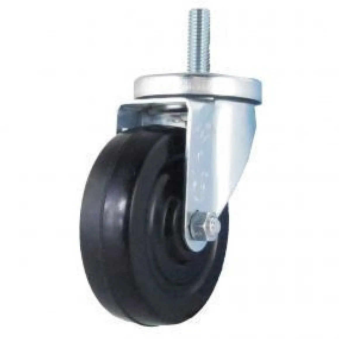 4" Black Rubber Swivel Caster