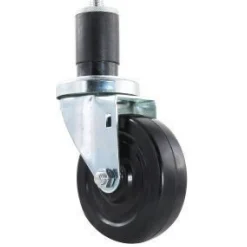 4" Black Rubber Swivel Caster