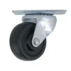 3" Black Rubber Swivel Caster