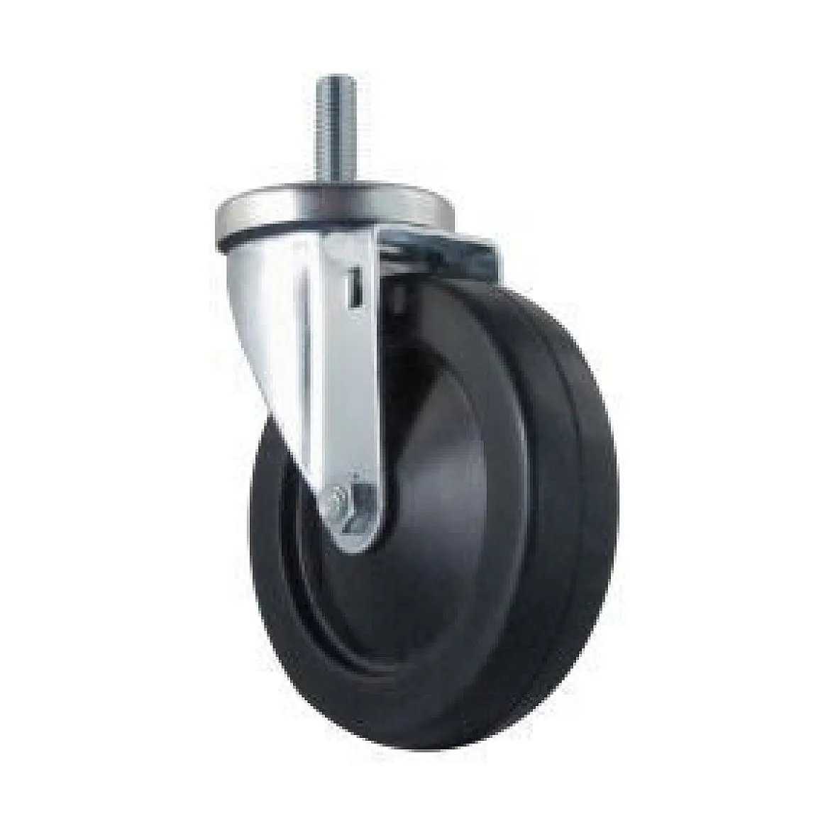 5" Black Rubber Swivel Caster