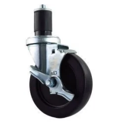 5" Black Rubber Swivel Caster