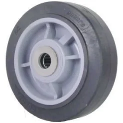 6" Black Thermoplastic Rubber Wheel