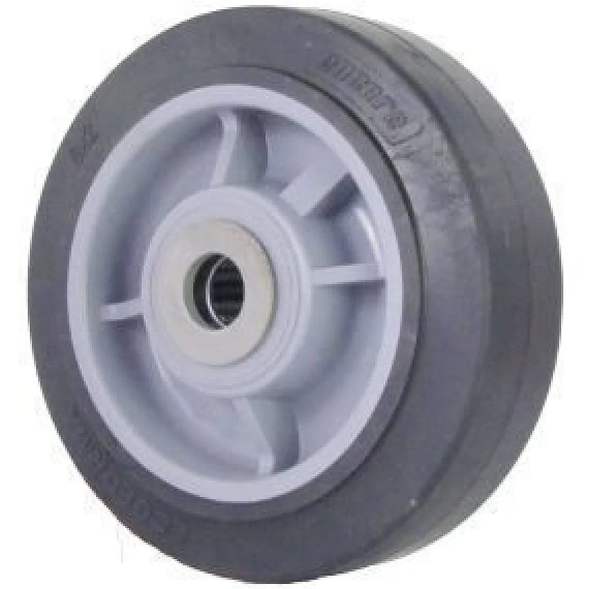 6" Black Thermoplastic Rubber Wheel
