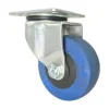 4" Blue Elastomer Roadie Swivel Caster