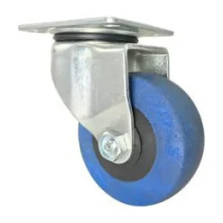 4" Blue Elastomer Roadie Swivel Caster