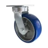 6" Blue Polyurethane on Aluminum Kingpinless Swivel Caster