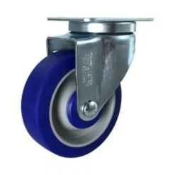4" Blue Thermoplastic Rubber Swivel Caster