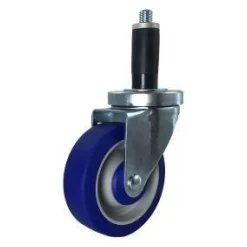 4" Blue Thermoplastic Rubber Swivel Caster