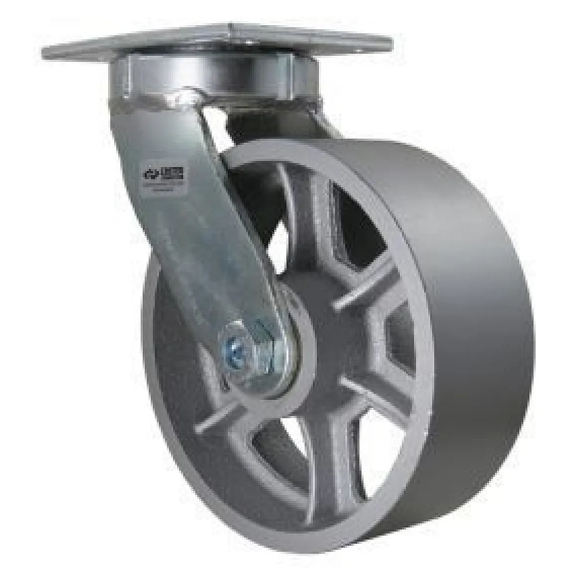 8" Cast Iron Kingpinless Swivel Caster