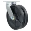 10" Cast Iron V-Groove Kingpinless Swivel Caster