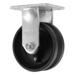 5" Cast Iron V-Groove Rigid Caster
