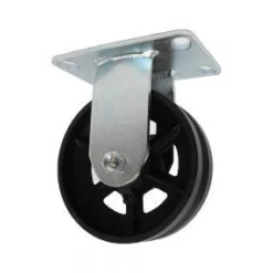 6" Cast Iron V-Groove Rigid Caster