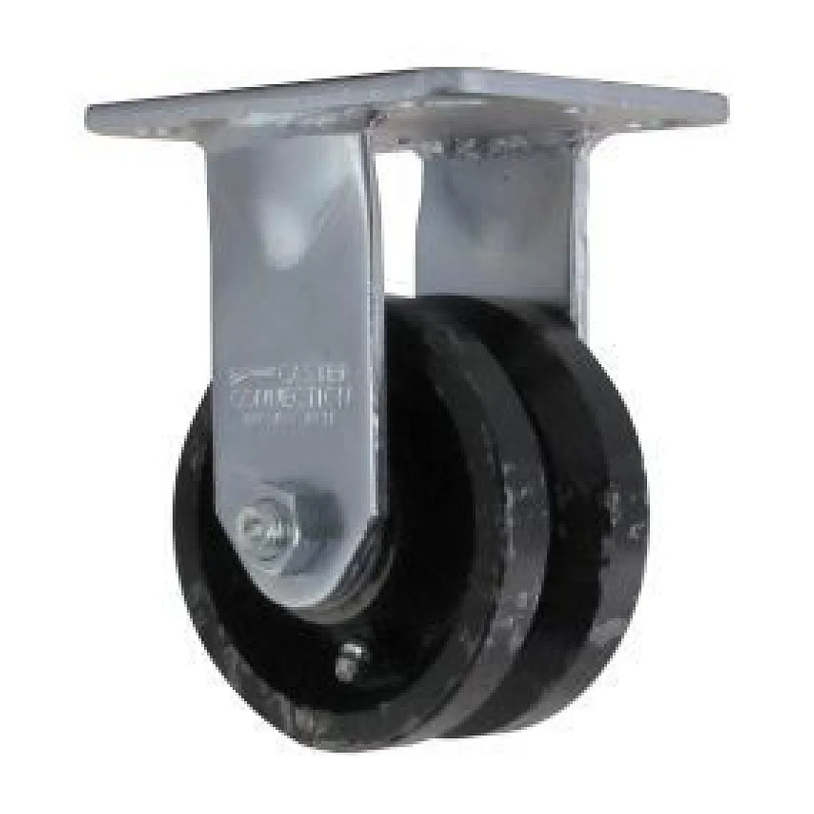4" Cast Iron V-Groove Rigid Caster