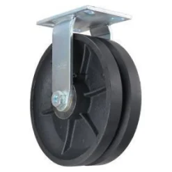 10" Cast Iron V-Groove Rigid Caster