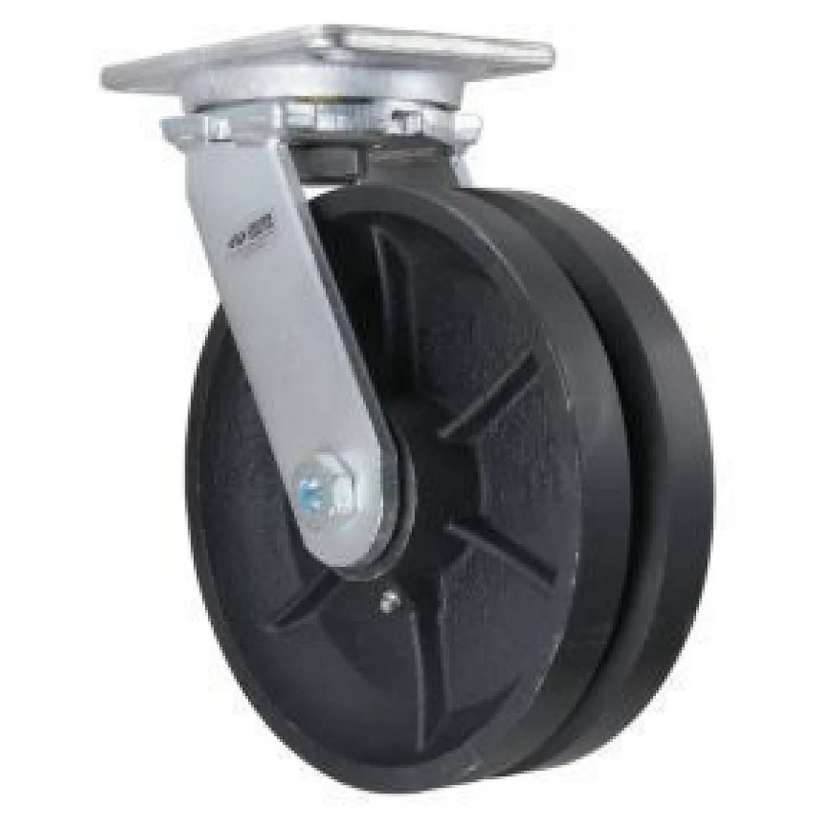 10" Cast Iron V-Groove Swivel Caster