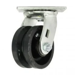 4" Cast Iron V-Groove Swivel Caster