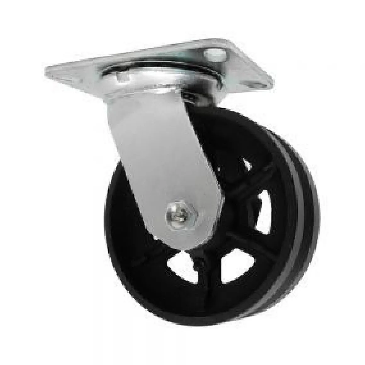6" Cast Iron V-Groove Swivel Caster