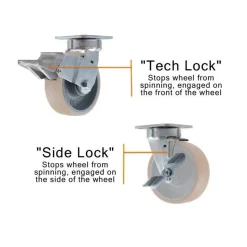 4" CC Apex ESD Kingpinless Swivel Caster