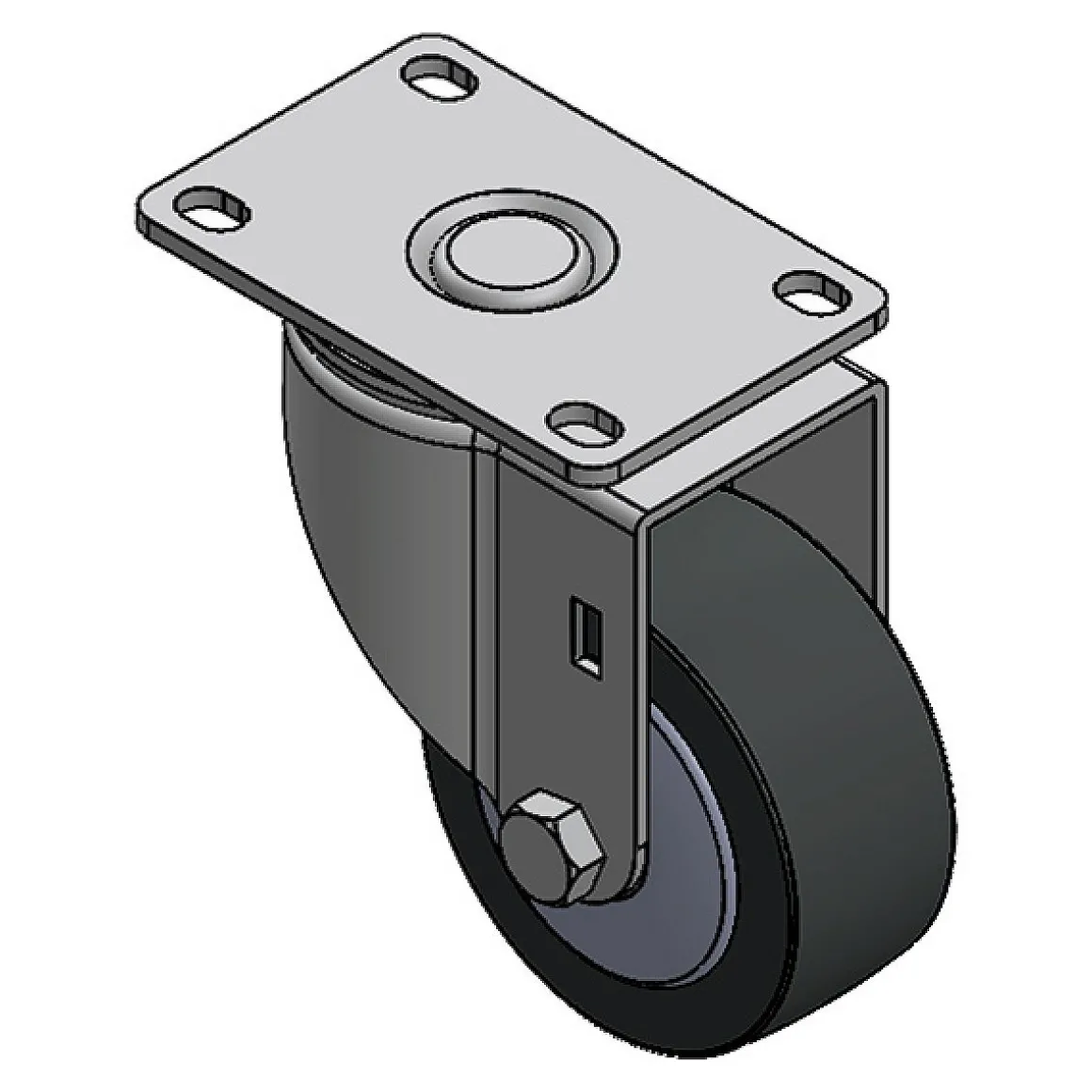 3" CC Apex Gray Swivel Caster
