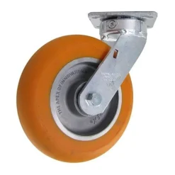 8" CC Apex kingpinless extended lead swivel caster with swivel lock