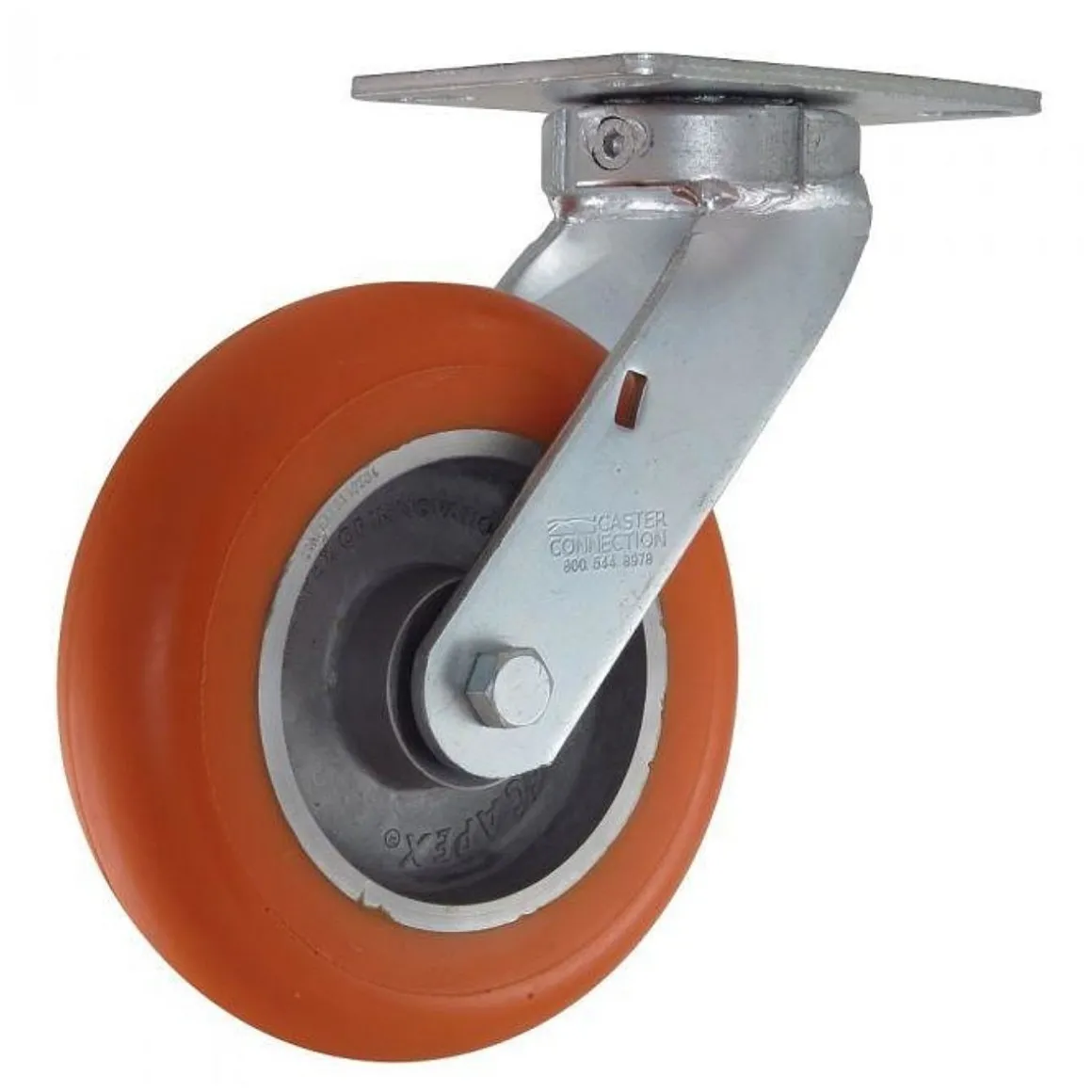 8" CC Apex Kingpinless Swivel Caster with Extended Swivel Lead