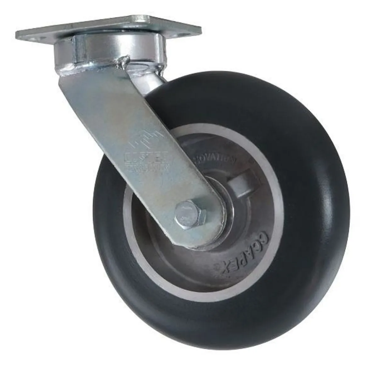 8" CC Apex Kingpinless Swivel Caster with Extended Swivel Lead