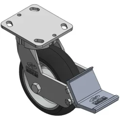 6" CC Apex Kingpinless Swivel Caster w/ Built in Brake