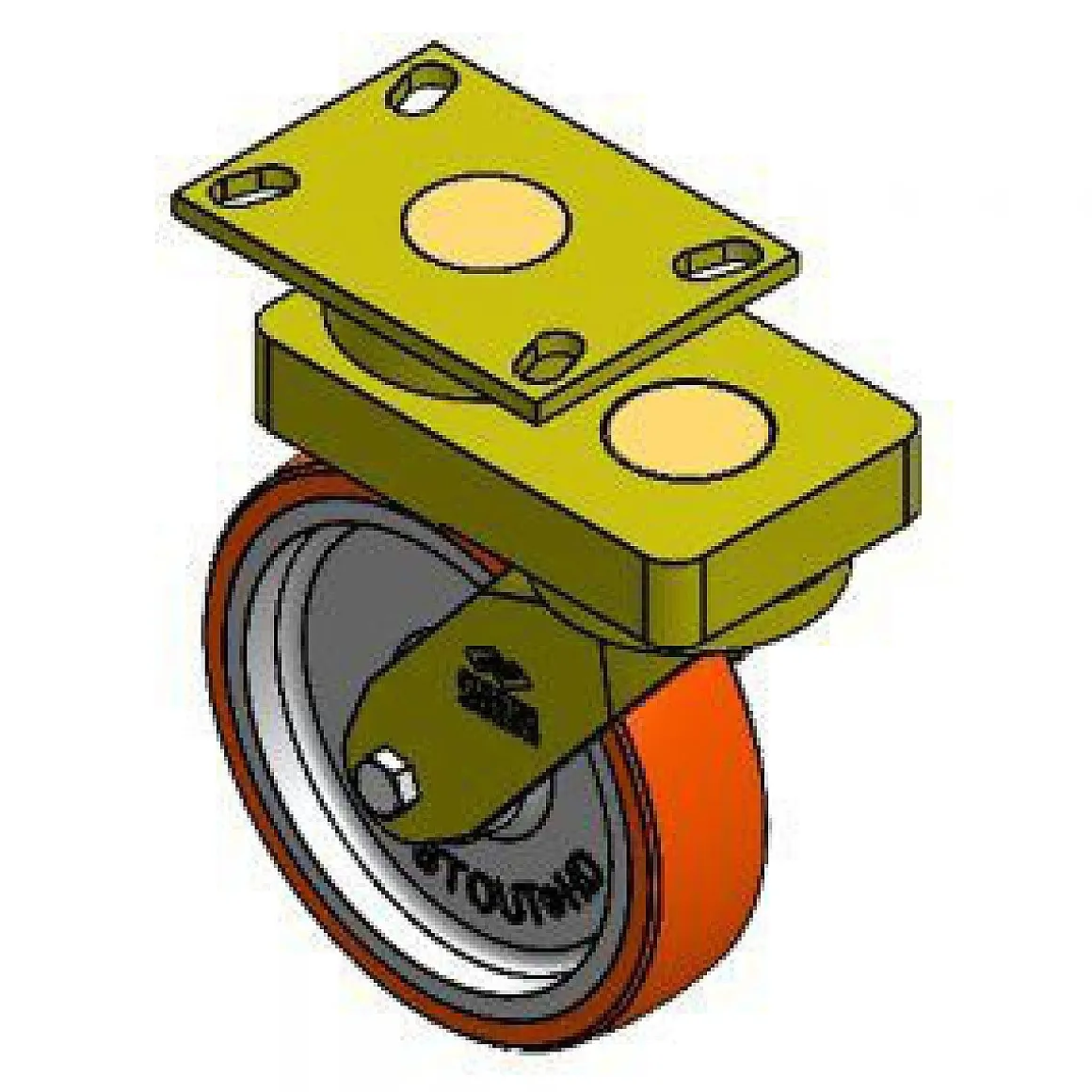 8" CC Axis Dual-Swivel Maintenance-Free CC Stout HD Caster