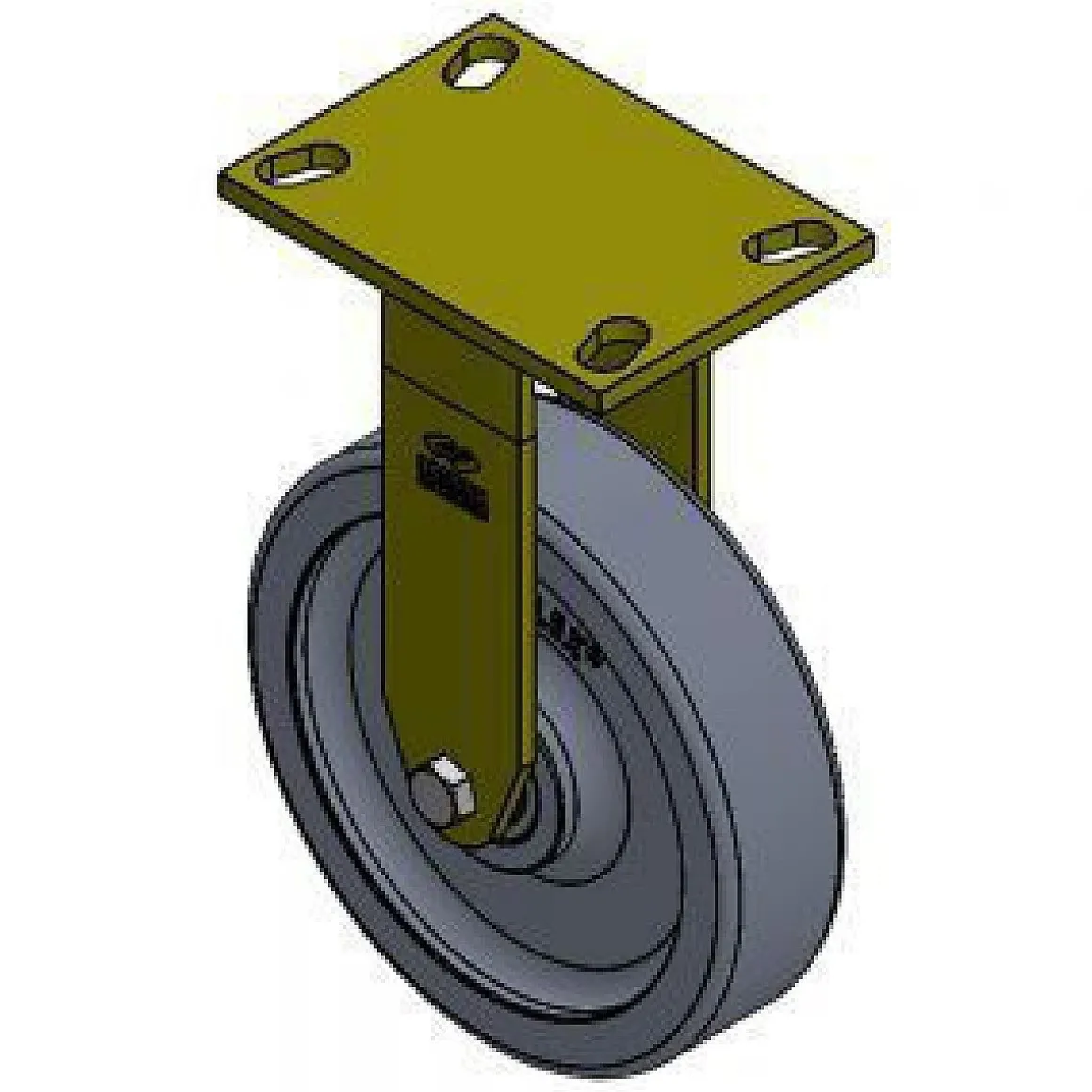 8" CC Axis Rigid CC Nylex Caster