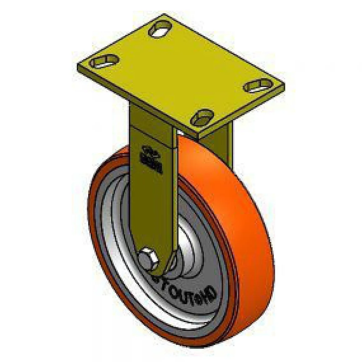 8" CC Axis Rigid CC Stout HD Caster
