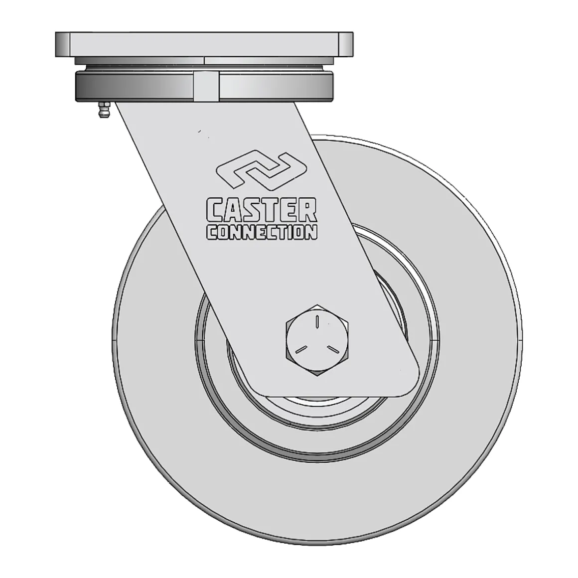 10" CC Juggernaut Cast Nylon Forged Kingpin Swivel Caster