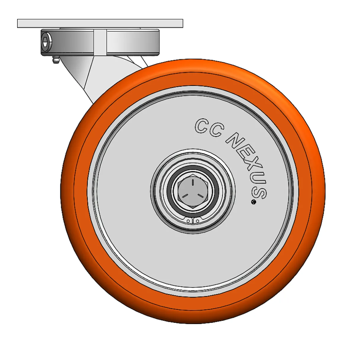 10" CC Nexus Heavy Duty Kingpinless Outrigger-Style Swivel Caster