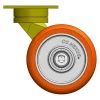 8" CC Nexus Heavy Duty Maintenance-Free Outrigger-Style Swivel Caster with Extended Swivel Lead - 4-1/2" X 6-1/4" top plate