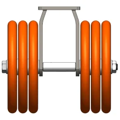 10" CC Nexus Heavy Duty Outrigger-Style Rigid Caster