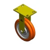 8" CC Nexus Heavy Duty Rigid Caster - 4-1/2" X 6-1/4" top plate