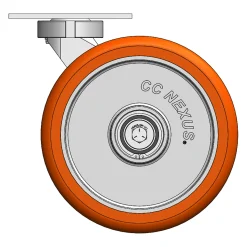 10" CC Nexus Kingpinless Outrigger-Style Swivel Caster with Extended Swivel Lead