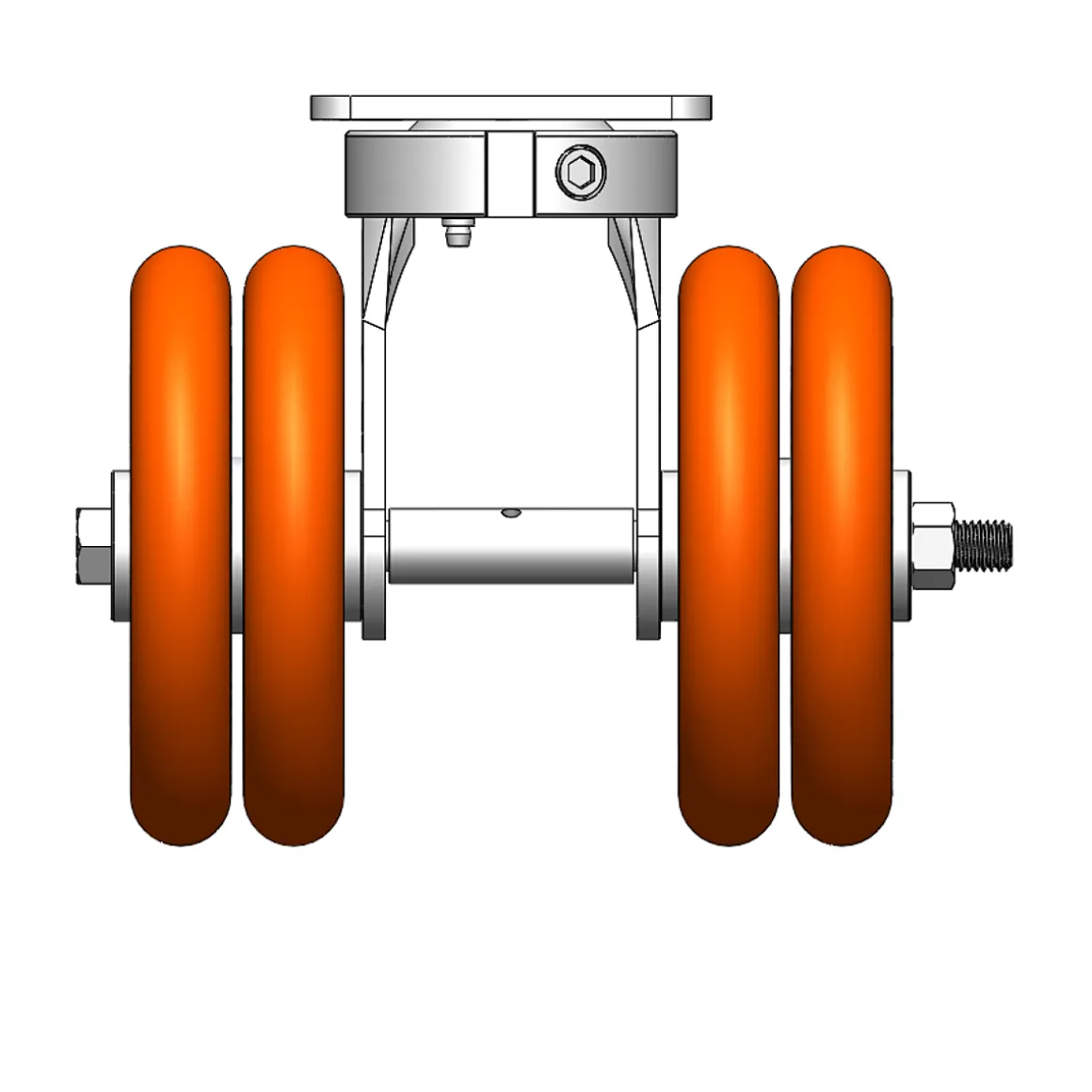 6" CC Nexus Kingpinless Outrigger-Style Swivel Caster