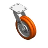 8" CC Nexus Kingpinless Swivel Caster with Extended Swivel Lead - 4" X 4-1/2" top plate